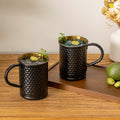 2 Piece Moscow Mule Hammered Black Metal Mugs (Set of 2)