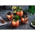 Moscow Mule Mugs 14 oz Stainless Steel Hammered Finish Barware Set for Cocktails & Cold Drinks (Set of 4)