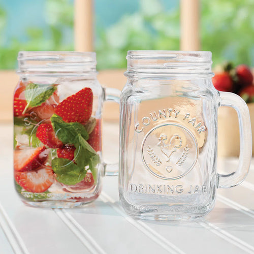 County Libbey Fair Glass Drinking Jars (Set of 12)
