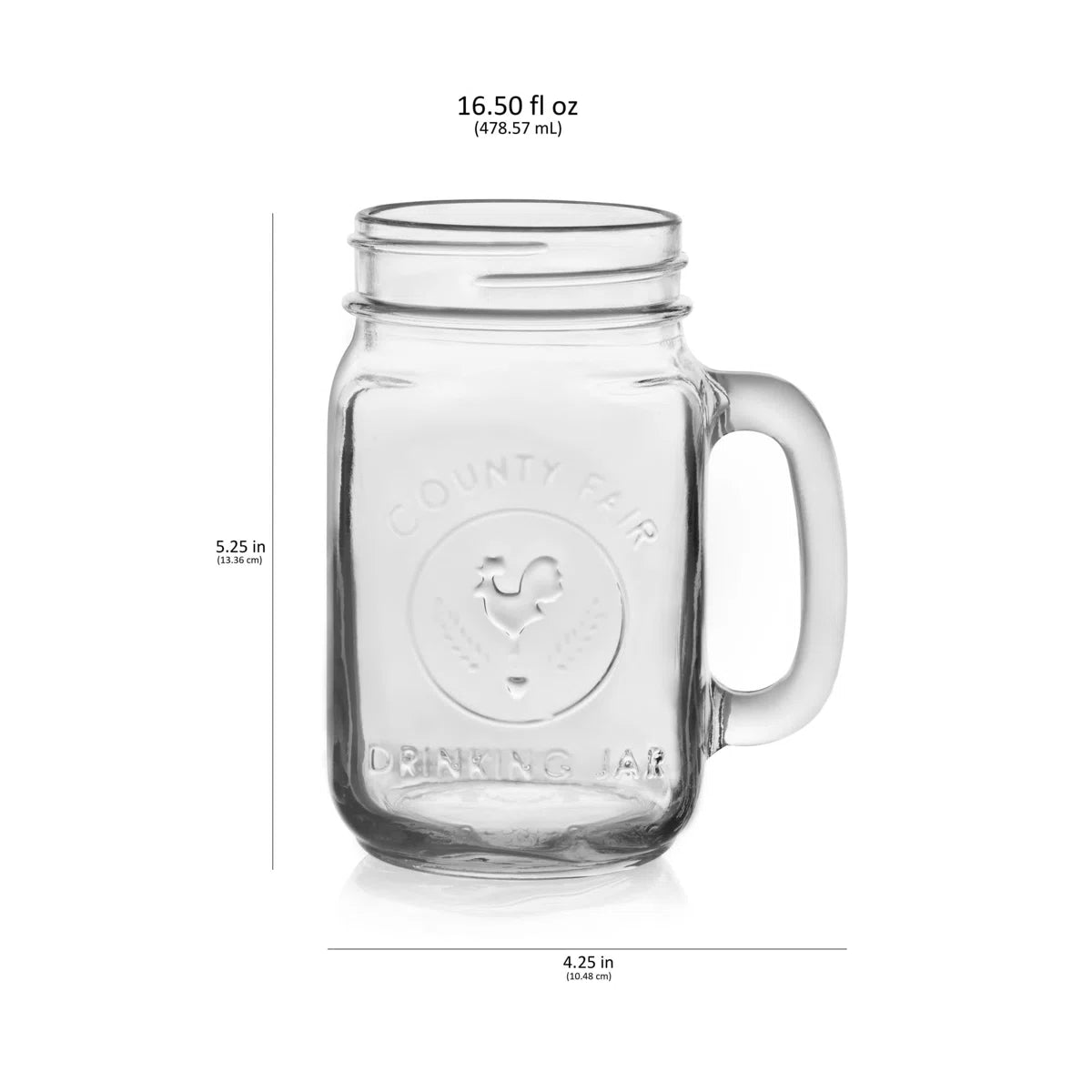 County Libbey Fair Glass Drinking Jars (Set of 12)