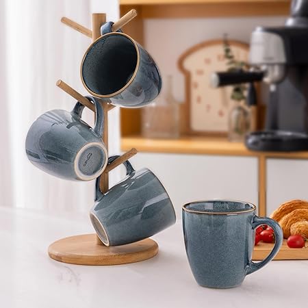 3pcs Ceramic Coffee Mugs Set of 4, 12oz Stoneware Coffee Mugs Set For Dad Mom Women MEN, Light Weight Ceramic Coffee Cups for Latte/Tea/Beer/Hot Cocoa, Dishwasher & Microwave Safe