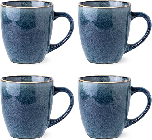 3pcs Ceramic Coffee Mugs Set of 4, 12oz Stoneware Coffee Mugs Set For Dad Mom Women MEN, Light Weight Ceramic Coffee Cups for Latte/Tea/Beer/Hot Cocoa, Dishwasher & Microwave Safe